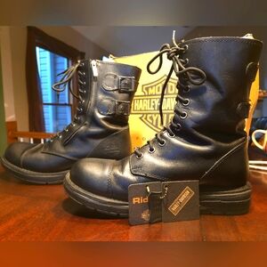 Men's Authentic Harley Davidson leather riding boots